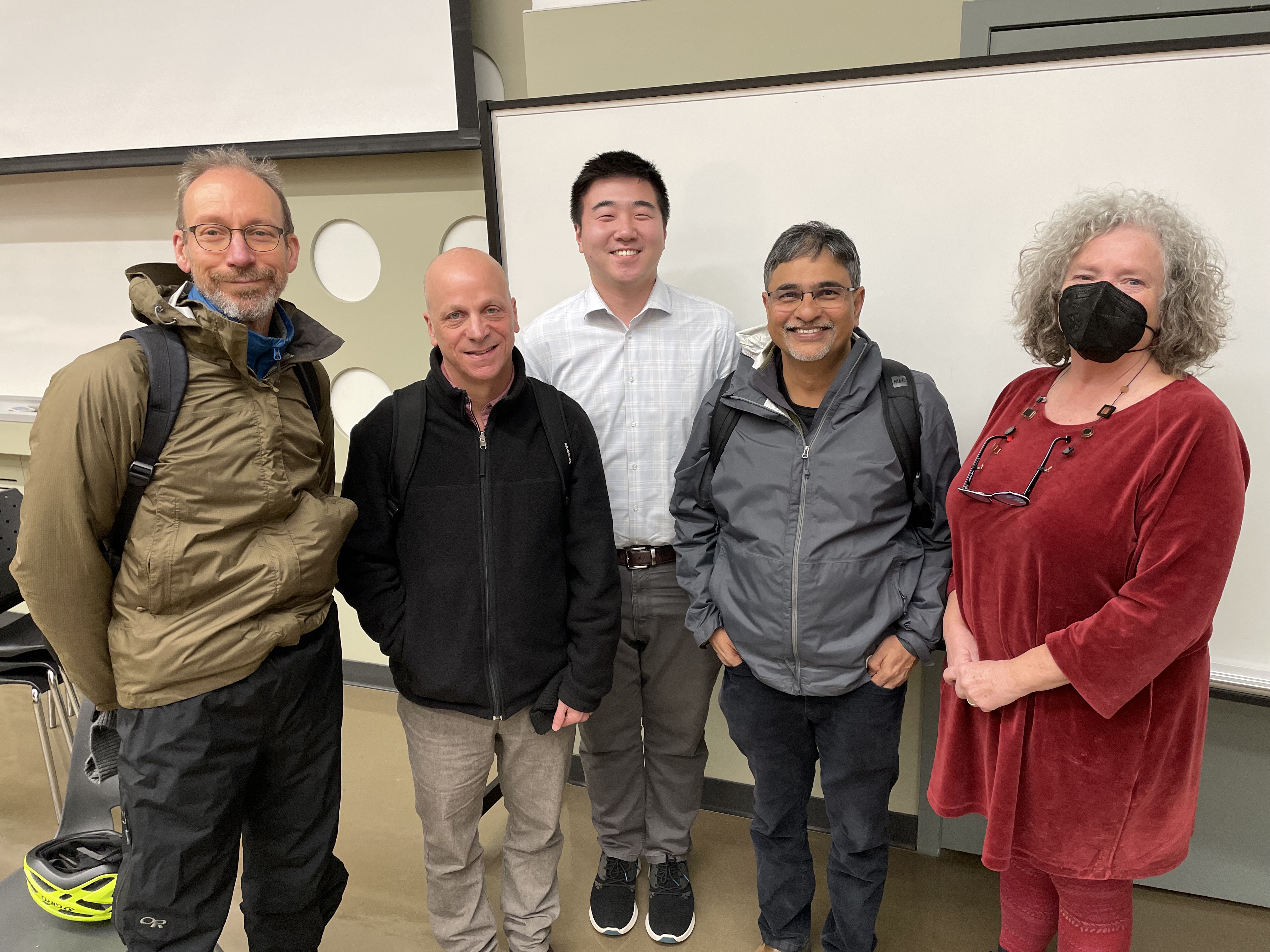 Panelists (L to R) Philippe LeBillon, Michael Braeur, Jeffrey Qi, Milind Kandlikar, Kathryn Harrison